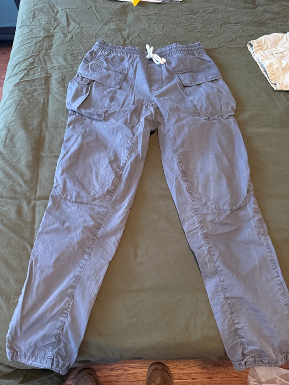 Kith Men's Cargo Pants in Slate Blue with Drawstring